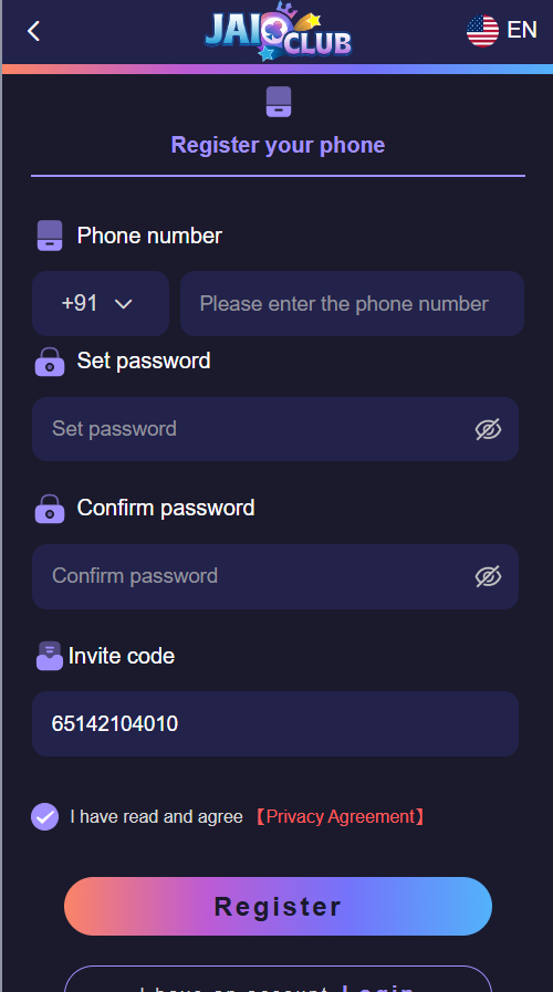 Jai Club Register 